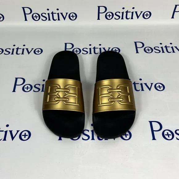 Bally Mens Scotty Gold Rubber Sandals US 10 - Picture 3 of 6